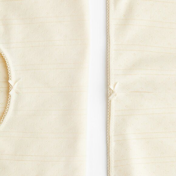 (NWT) H&M - light butter yellow cotton pointelle pajamas (XL) - Picture 7 of 7